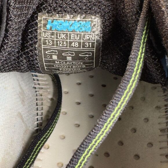 HOKA ONE ONE CLAYTON - Men’s Running Shoes - SIZE 13 - Picture 9 of 9